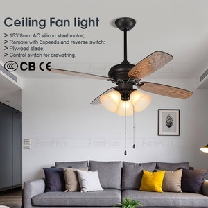 Quạt Trần Led Xoay Chiều Động Cơ Tắt Tiếng Dây Đồng Toàn Bộ 4 Lưỡi Kéo Có Đèn - Product Image 2