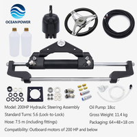 Kit de direction hydraulique hors-bord 80HP/100HP/150HP/200HP/300HP/350HP/700HP pour bateau, système de gouvernail marin avec un ensemble complet d'accessoires