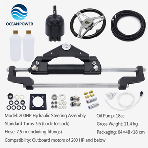 Kit <span class=keywords><strong>de</strong></span> direction hydraulique hors-bord 80HP/100HP/150HP/200HP/300HP/350HP/700HP pour <span class=keywords><strong>bateau</strong></span>, système <span class=keywords><strong>de</strong></span> gouvernail marin avec un ensemble complet d'accessoires - Product Image 6