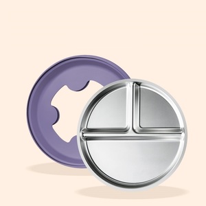 Kit de Alimentación para Bebés, Plato, Tenedor, Cuchara y Babero de Silicona Libres de BPA, Perfecto para el Práctica de la Autoparticipación en la Alimentación del Bebé - Product Image 2