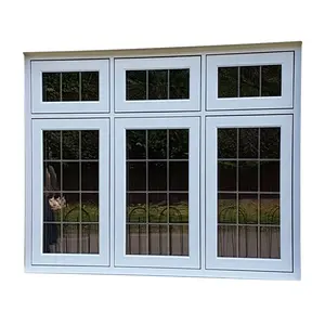 Modern Decoration upvc windows Double glazed upvc window with grills CE certification