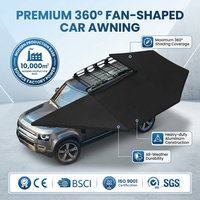 Auvent de voiture tout-terrain 4x4 pour SUV, grand abri d'ombrage, accessoires de camping, équipement léger et imperméable, auvent de voiture 360°