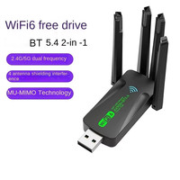 Tarjeta de Red Inalámbrica WiFi 6 de Alta Calidad, Sin Controladores, USB Externo para Escritorio, Receptor/Transmisor Dual 5G, BT5.4, USB Wifi en Stock