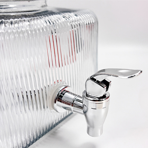 Thiết kế cổ điển 1 gallon vuông Glass Mason <span class=keywords><strong>Jar</strong></span> khối lượng lớn nước trái cây Dispenser tap cho nhà bếp và Đảng sử dụng thực phẩm an toàn - Product Image 5