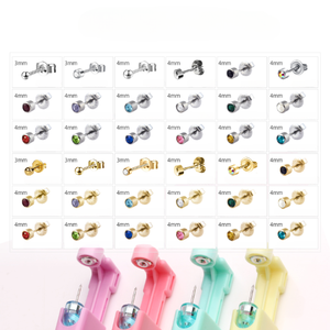 <span class=keywords><strong>Pistolet</strong></span> de perçage d'oreille à domicile sans douleur, en titane G23 de qualité implantable, kit de bijoux pour <span class=keywords><strong>tragus</strong></span>, labret, daith - Product Image 4