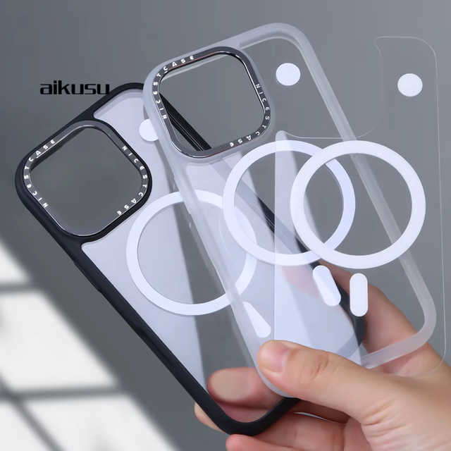Blank Luxury Phone case for UV Printing Magnetic Cover for iPhone 16 15 13 Support Wireless Charging Bulk Phone Cases