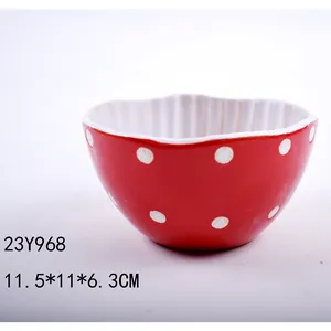 Wholesale Specialized Ceramic Mushroom-Shaped Tableware Set Hand-Painted Noodle and Soup Bowls set Cute Salad Bowl