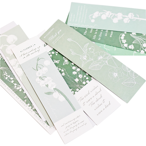 Custom Paper Bookmark <strong>Card</strong> With Printing Logo For Greeting Postcard Gift Business Greeting Green Paper <strong>Cards</strong> - Product Image 2