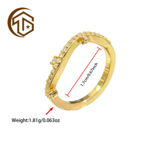 <span class=keywords><strong>Anelli</strong></span> in Argento 925 con Moissanite dal Design Geometrico Distorto, Placcati in Oro 18k con Cristalli <span class=keywords><strong>Swarovski</strong></span>, Gioielli da Matrimonio per Donne - Product Image 6