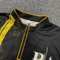 Camisetas Deportivas Personalizadas al por Mayor con Cierre de Cremallera de 1/4, Impresión por Sublimación Completa, Secado Rápido, Poliéster, Manga Corta, para Entrenamiento
