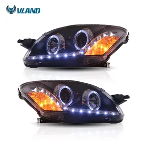 VLAND fabrika üreticisi 2th Gen Belta Yaris Sedan XP90 far 2008-2013 için led far Toyota vios