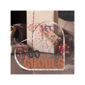 Corazones de Acrílico para Halloween - Diseños de Calabazas, Esqueletos y Fantasmas - para el Hogar, la Oficina o para Disfrutar - Product Image 3