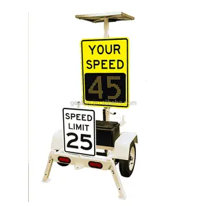 Two and half digital Solar Power trailer with Radar Speed Sign display driver feedback sign