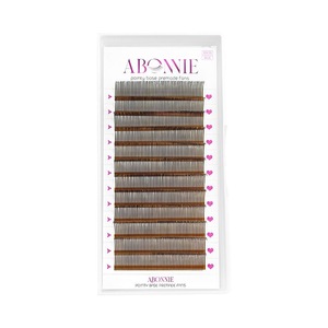 Extensions de cils Abonnie 5D Flower Goddess Brown, courbes C et D, épaisseur 0.05, faux cils pour salons - Product Image 5