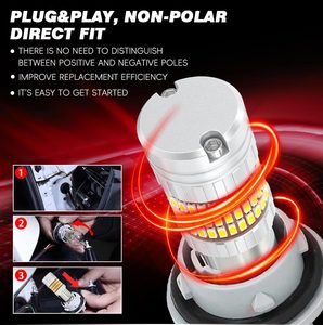 Lanseko CANBUS lỗi miễn phí CB8 <span class=keywords><strong>LED</strong></span> bóng đèn nhỏ 3156 w27w <span class=keywords><strong>Led</strong></span> Đuôi ánh sáng với 1000lm 26 Wát cho xe <span class=keywords><strong>LED</strong></span> tín hiệu lần lượt ánh sáng - Product Image 5