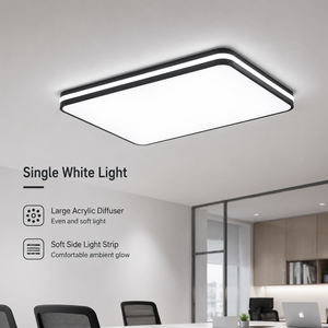 Plafonnier moderne en acrylique et fer, 120W, LED ultra-mince blanc, pour salon, chambre, bureau, décoration de la maison - Product Image 3