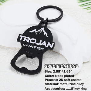 Ihr Eigener Flaschenöffner mit Metall-Logo, Schwarze Zinklegierung, Emaille, Bar-Bier-Flaschenöffner aus Metall, 2D/3D-Buchstaben, Marken-Flaschenöffner-Schlüsselanhänger - Product Image 3