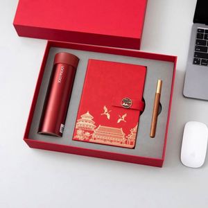 Juego de Regalo Empresarial de Acero Inoxidable Estilo Chino, Modelo 048, Termo, Cuaderno A5, Memoria USB, Tendencia Nacional - Product Image 2
