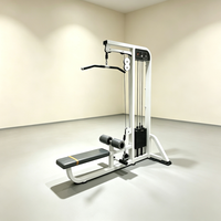 Station de musculation robuste à charges réglables pour exercices de tirage vertical, de tirage horizontal et de musculation des lombaires assis