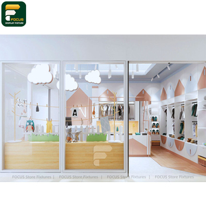 Mueble de Exhibición para Tienda de Moda de Lujo, Panel de Pared para Exhibición de Ropa, Mostrador de Caja, Espejo, Iluminación, Armario - Product Image 3