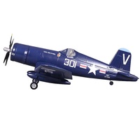 Avion de combat RC F4U Corsair 800 mm V2 prêt à voler avec batteries, 4 canaux, portée de 200 m et construction en mousse EPO durable