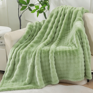 Chăn nỉ lông cừu mềm mại ấm áp, chất liệu polyester 100%, dệt kim có họa tiết bong bóng 3D, dùng cho nhà cửa, có thể tùy chỉnh, sử dụng được quanh năm - Product Image 5