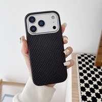 Étui de téléphone portable en tissu de coton de haute qualité pour iPhone 17 Air 16 15 14 13 Pro Max, coque antichoc avec texture tissée, protection arrière
