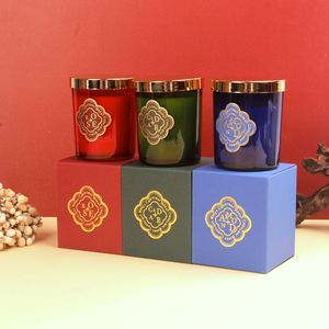 Ensemble de bougies parfumées à la cire de soja, rose, amande, cèdre, pot en verre, aromathérapie, décoration de Noël, durée de combustion de 40 à 60 heures - Product Image 3