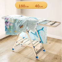 Séchoir à linge pliable portable IStapromo Gifts, grand séchoir à linge pour l'extérieur avec roues