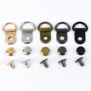 Meetee AP433 9*14 مللي متر حقيبة جلدية الاكسسوارات الحرفية DIY الأحذية حزام مشبك حلقة تسلق مسمار كليب تسلق سبائك النحاس D حلقة مشبك - Product Image 1