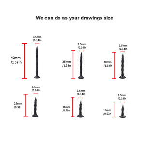 Mẫu Miễn Phí Đen Phosphated Phillips Bugle Head Fine Thô Chủ Đề Tự Khai Thác Vách Thạch Cao Vít - Product Image 3