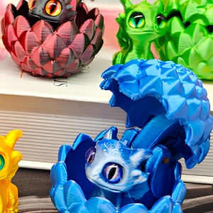 Ensemble de figurines d'œufs de dragon imprimés en 3D, ornement fantastique à faire éclore, dégradé de couleurs, décoration de bureau, cadeau - Product Image 6