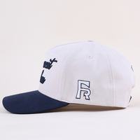 Casquette de baseball OEM pour homme, nouveau style, qualité supérieure, visière arrondie, 5 panneaux, bicolore, broderie 3D, vente en gros, casquette de baseball A-Frame pour homme