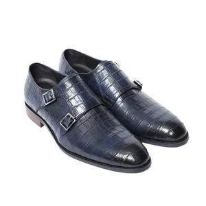 Chaussures habillées pour hommes, classiques, élégantes, décontractées, faites à la main, en cuir souple, bout pointu, chaussures de bureau formelles décontractées - Product Image 1