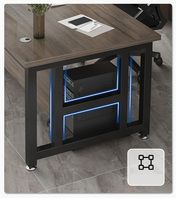Elegante estación de trabajo de grado comercial, muebles de oficina ergonómicos para oficinas corporativas y domésticas