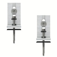 Support de montage en L réglable en aluminium AL6005-T5 pour panneaux solaires, avec coussinet d'étanchéité EPDM, pour système de rail PV sur toiture métallique en tôle – Vente en gros