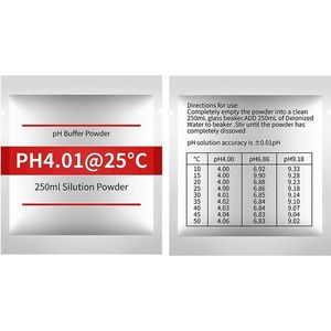 ผงบัฟเฟอร์ pH 4.01 6.86 9.18 10.01 สำหรับน้ำยาปรับเทียบเครื่องวัดค่า pH ขนาด 250 มล. ต่อชุด ชุดทดสอบค่า pH มาตรฐาน - Product Image 3
