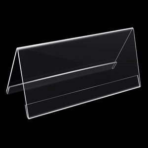 Supports de tente nominative en plastique transparent de taille personnalisée Plaques nominatives pour bureau Support de <span class=keywords><strong>plaque</strong></span> nominative en <span class=keywords><strong>acrylique</strong></span> Cadre de signalisation de bureau pour présentation sur table - Product Image 4