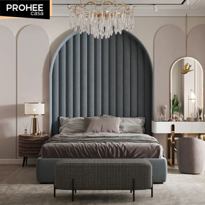 Bedroom Decorative <strong>Upholstered</strong> Velvet Fabric Headboards <strong>Wall</strong> <strong>Panels</strong> - Product Image 2
