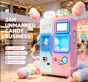 Distributeur automatique de barbe à papa 24h/24 sans personnel, équipement commercial de vente de sucre à papa pour parcs, centres commerciaux et zones enfants - Product Image 6