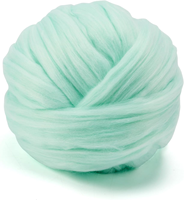 Laine Roving 3.5oz Vert Feutrage Laine-Idéal pour le feutrage à l'aiguille, le feutrage humide, le bricolage à la main | Fil épais en fibre de laine mélangée