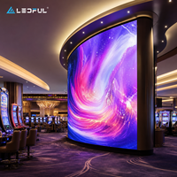 Mur d'affichage LED HD P2 pour salle de jeux de casino avec cabinet fin et installation fixe HDR couleur