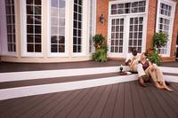 Revêtement de terrasse en composite bois-plastique pour extérieur, revêtement de sol en bois, revêtement de sol WPC gaufré 3D, terrasse composite