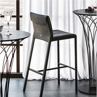 Tabouret de bar/îlot moderne de haute qualité en cuir microfibre PU, avec logo personnalisé, pour salon