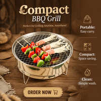 Barbecue portable jetable au charbon de bois, sans fumée, coupe-vent, design moderne et minimaliste, four à rôtir pour le camping