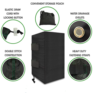 Sarung Speaker Outdoor Poliester Ramah Lingkungan Tahan Air dengan Ukuran Logo Kustom, Penutup Ritsleting, Anti Debu, Tahan Lama, dan Tahan UV - Product Image 3