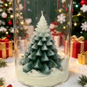Yeni Çay Kokulu Cam Bardak Şeklinde Noel Ağacı Aromalı Mum Noel Tatili 12-24 Saat Yanma Süresi; Fabrikadan Doğrudan Satış - Product Image 4