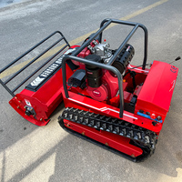 Directo de fábrica Carrete Cortacésped Tractor Control remoto Inalámbrico 48V Tipo cadena Robot Cortacésped Control remoto Cortacésped
