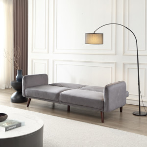 Ghế sofa giường đa năng kiểu châu Âu hiện đại, 2 chỗ ngồi, có thể điều chỉnh, chất liệu nhung, có thể chuyển đổi thành giường đơn, phù hợp cho phòng khách - Product Image 3