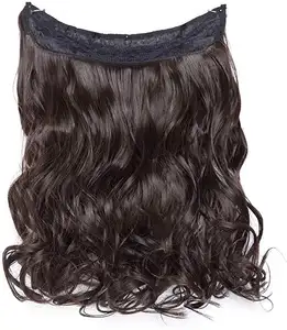 Halo Hair Extensions with Invisible Transparent Wire for beauty women